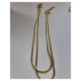 Lot of 10 Gold Tone Costume Jewelry Necklaces