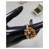 Collection of 13 Vintage Costume Jewelry Rings Assorted Designs