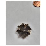 Sterling Silver Zuni Turquoise Brooch Pendant 5.5 Grams