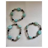 Collection of Costume Turquoise Jewelry - Necklaces, Bracelets, and Pins