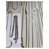 15 Pieces Silver Plated Costume Jewelry Necklaces and Bracelets