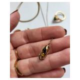 14K Gold Filled Jewelry Set - Necklaces, Ring Size 7.75, Pendant with Tiger