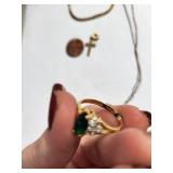 14K Gold Filled Jewelry Set - Necklaces, Ring Size 7.75, Pendant with Tiger