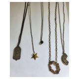 Collection of 4 Costume Jewelry Necklaces with Charms and Beads