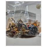 Lot of 18 Vintage and Costume Jewelry Brooches Assorted Designs