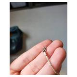 Sterling Silver Flower Pendant Necklace with Cubic Zirconia, 18 Inch, 5 Grams