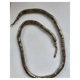 Silver Plated Costume Jewelry Necklace and Earring Set with Chunky Collar