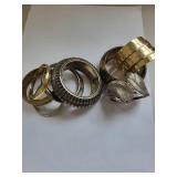 Set of 8 Vintage Costume Jewelry Bangle Bracelets