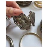 Set of 8 Vintage Costume Jewelry Bangle Bracelets