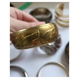 Set of 8 Vintage Costume Jewelry Bangle Bracelets