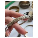 Set of 8 Vintage Costume Jewelry Bangle Bracelets