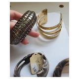 Set of 8 Vintage Costume Jewelry Bangle Bracelets