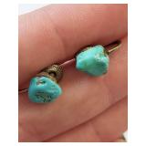 Set of 5 Pairs Turquoise and Malachite Earrings Assorted Styles