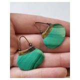 Set of 5 Pairs Turquoise and Malachite Earrings Assorted Styles