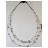 Set of 6 Silver Plated Costume Jewelry Necklaces