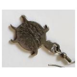 Sterling Silver Turtle Dangle Earring, Single, 3.92 Grams
