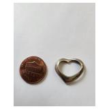 Sterling Silver Heart Pendant 2.12 Grams