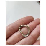 Sterling Silver Heart Pendant 2.12 Grams