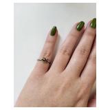 Sterling Silver Flower Ring Size 5, 1.39 Grams