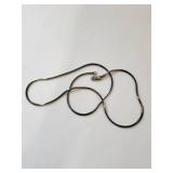 Sterling Silver Necklace 20 Inch 8.4 Grams