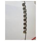 Sterling Silver Floral Necklace 14.5 Inch, 25 Grams