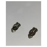 Sterling Silver Turquoise Clip-On Earrings 2.25 Grams