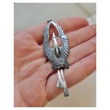 Sterling Silver Native American Style Mashe Pendant 44g