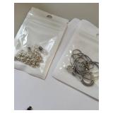 Costume Jewelry Lot: 7 Necklaces and Sterling Silver Feather Earrings