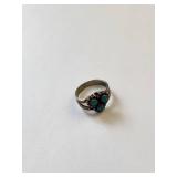 Sterling Silver Turquoise Ring Size 3.5, 2.61 Grams