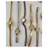 Collection of 13 Vintage Ladies Wrist Watches and Pocket Watch