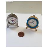 Set of 2 Miniature Desktop Clocks Sonik and Accretech Designs