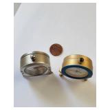 Set of 2 Miniature Desktop Clocks Sonik and Accretech Designs