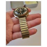 Vintage Russian Vostok Komandirskie Military Watch with Gold-Tone Band