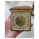 Collection of 4 Vintage Travel and Alarm Clocks Including Blessing, Florn, and Enesco