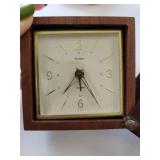 Collection of 4 Vintage Travel and Alarm Clocks Including Blessing, Florn, and Enesco