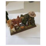 Set of 5 Miniature Clock Figurines Including Aynsley China and Decorative Pieces