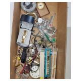 Large Collection of Vintage and Modern Wristwatches with Bands and Accessories
