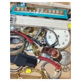 Large Collection of Vintage and Modern Wristwatches with Bands and Accessories