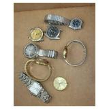 Lot of 8 Vintage Wristwatches Assorted Brands and Styles
