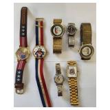 Collection of 7 Vintage Character and Novelty Wristwatches