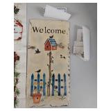Vintage 1963 Calendar & Folk Art Welcome Sign Lot