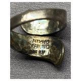 Signed Sterling Silver 925 Mexico Ring with Abalone Inlay, Adjustable