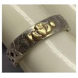 Sterling Silver 925 Claddagh Ring, Size 9