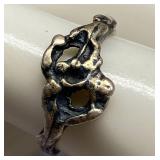 Unique Sterling Silver 925 Ring - Size 4.75 Organic Design