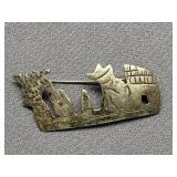 Vintage Sterling Silver 925 Pin with Intricate Design and Maker