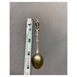 Sterling Silver 835 Souvenir Spoon with Intricate Statue Design