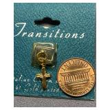 Transitions Italian Charm Bracelet with Gold-Plated Cross Charm