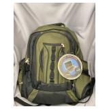 Eastsport Signature Laptop Backpack with Padded Holder, Green/Black NEW