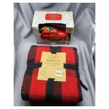 Mabelle Woven Cotton Throw & ScentSationals Fragrance Warmer NEW