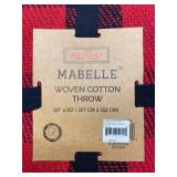 Mabelle Woven Cotton Throw & ScentSationals Fragrance Warmer NEW